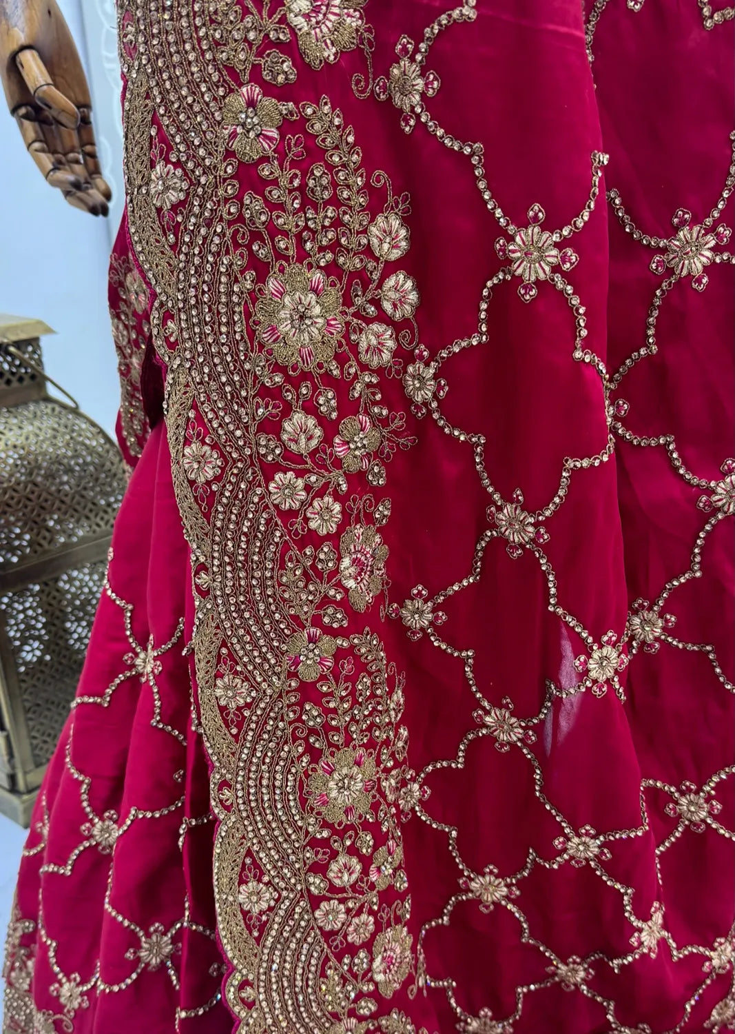 Rangvi Premium Satin Silk Metallic Dori Embroidered Wedding Saree