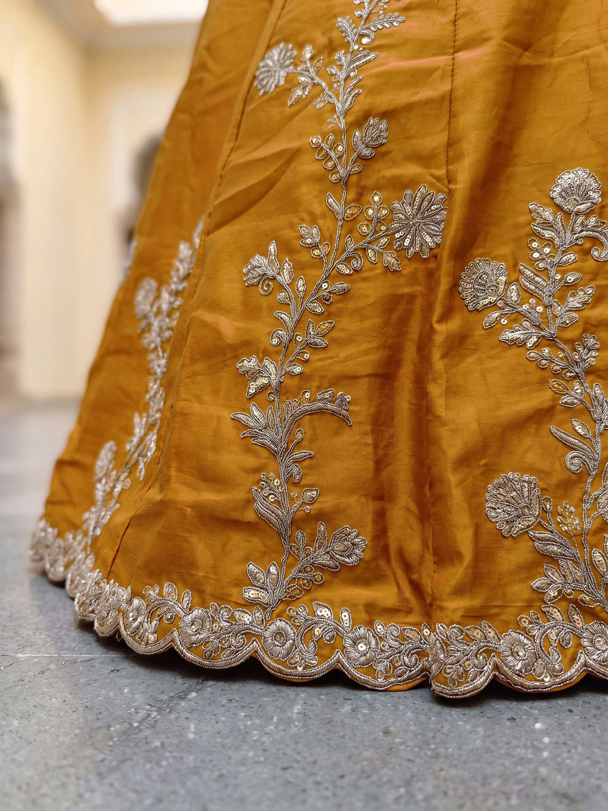 Yellow Rangoli Silk Lehenga Choli Semi-Stitched