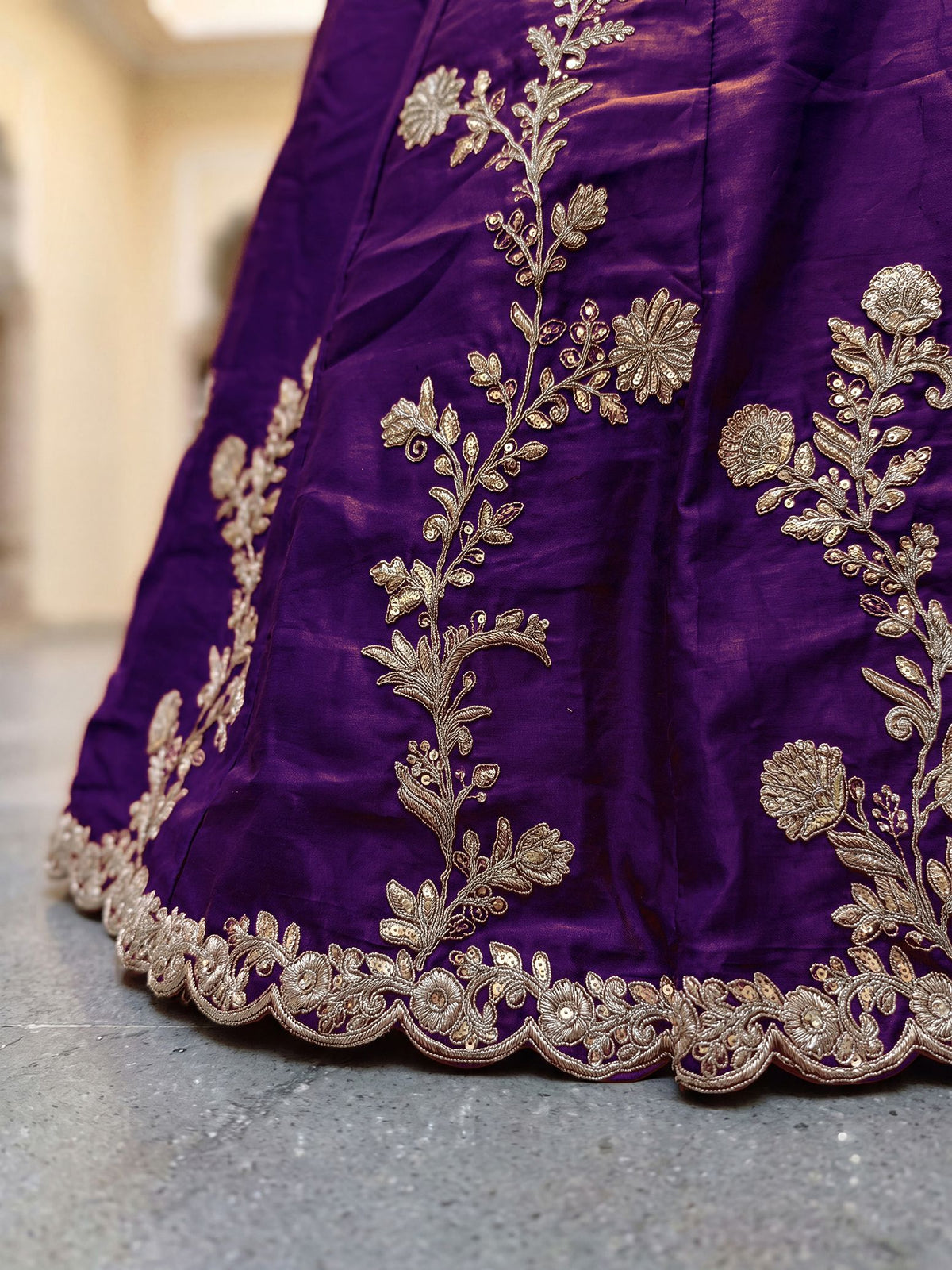 Purple Rangoli Silk Lehenga Choli Semi-Stitched