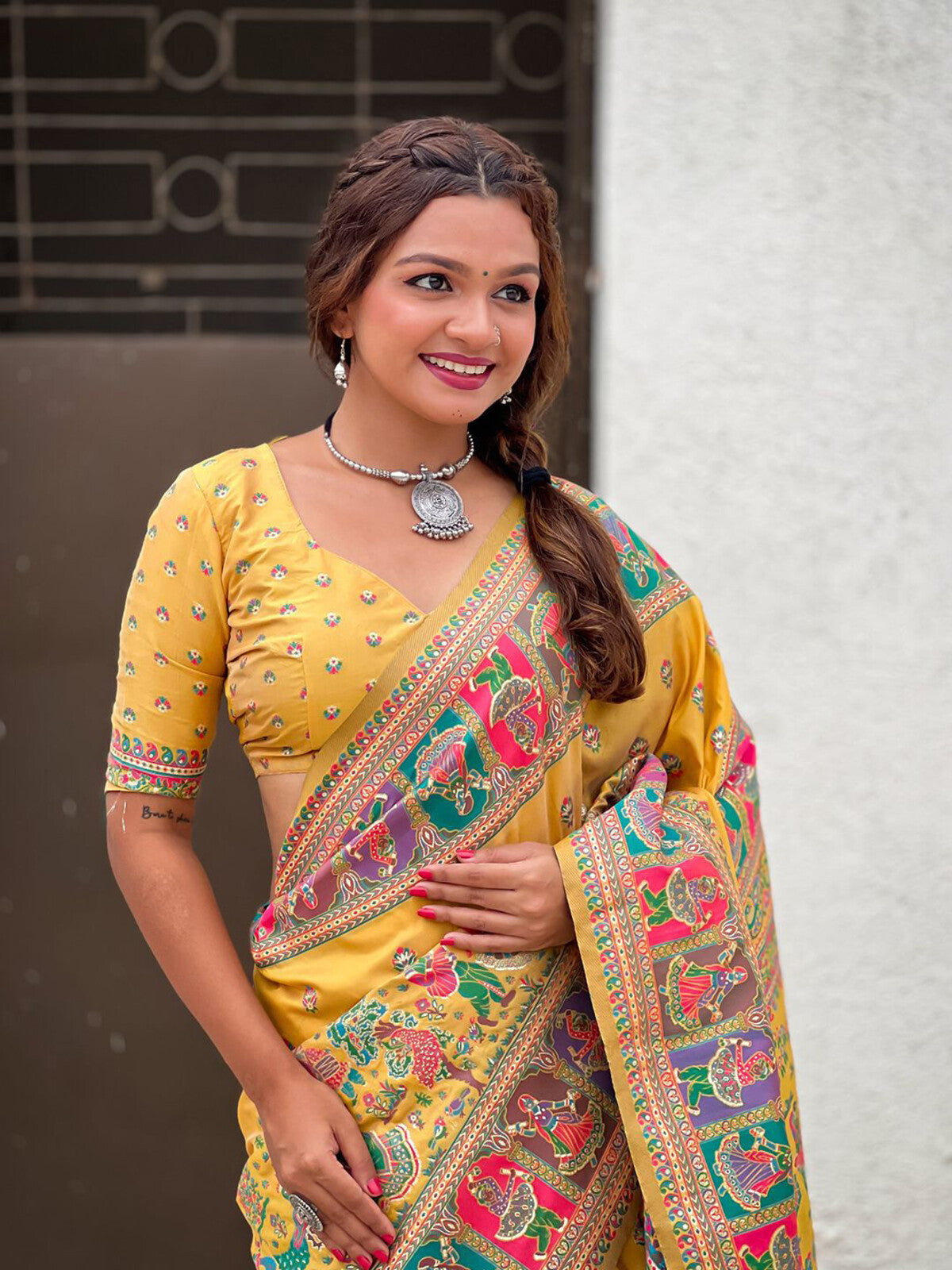 Pashmina Floral Printed Saree.