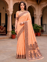 Rangvi Urvi Cotton Blend Designer Elegant Saree with Classic Weaving Border