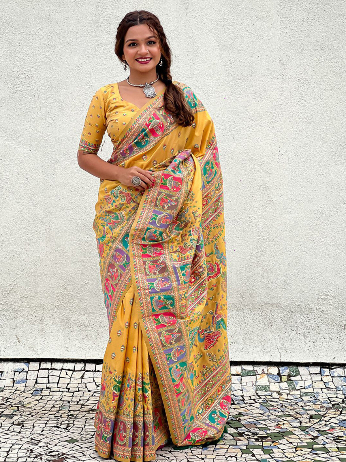 Pashmina Floral Printed Saree.