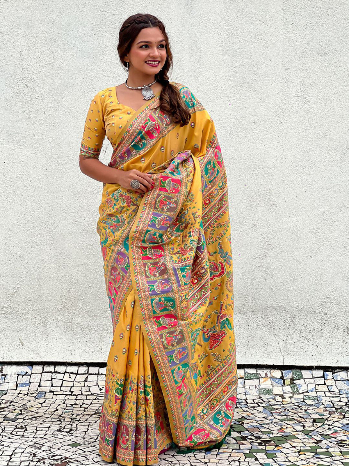 Pashmina Floral Printed Saree.