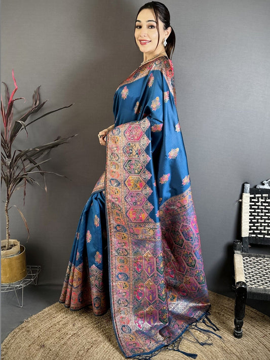Woven Design Pashmina Saree.
